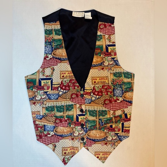 Ivy Club Classics Jackets & Blazers - Ivy Club Classics vintage cottagecore vest apple pie apple orchard apples S/M
